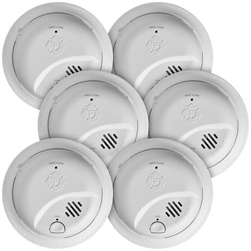 First Alert 6-Pack Hardwired Smoke Alarm with Battery Backup