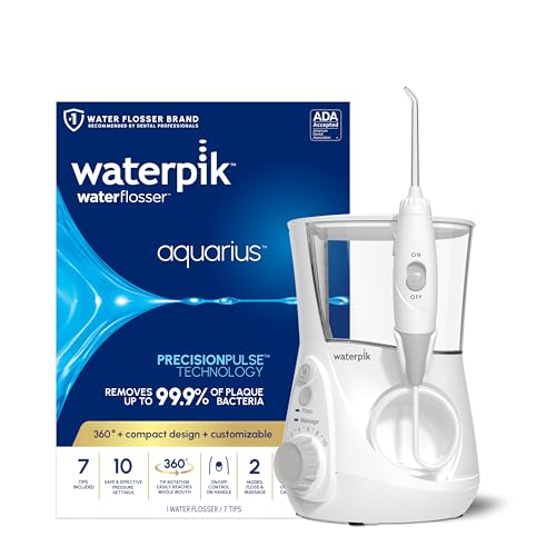 Waterpik Aquarius Water Flosser, 10 Settings, 7 Tips, ADA Accepted