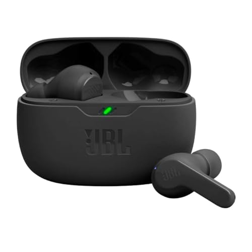 JBL Vibe Beam Wireless Earbuds, Deep Bass, 32hr Battery, Black