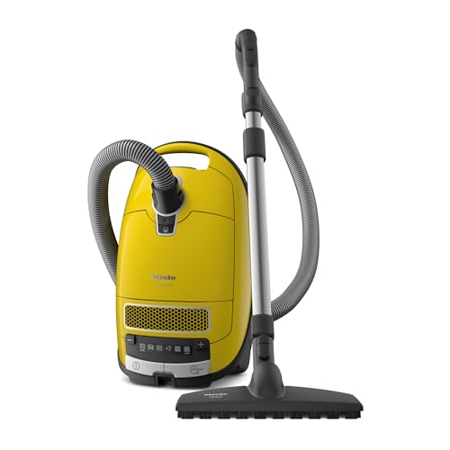 Miele C3 Calima Canister Vacuum, Curry Yellow, for Carpet/Hard Floors