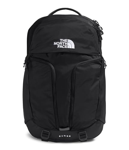 THE NORTH FACE Surge Laptop Backpack, Water Repellent, Black