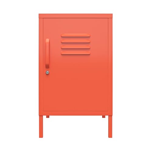 Novogratz Orange Metal Locker End Table