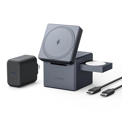 Anker 3-in-1 MagSafe Charger Stand for iPhone & Apple Watch