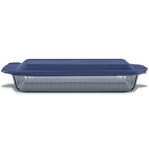 Pyrex 9×13 Glass Baking Dish with Lid, Smoke