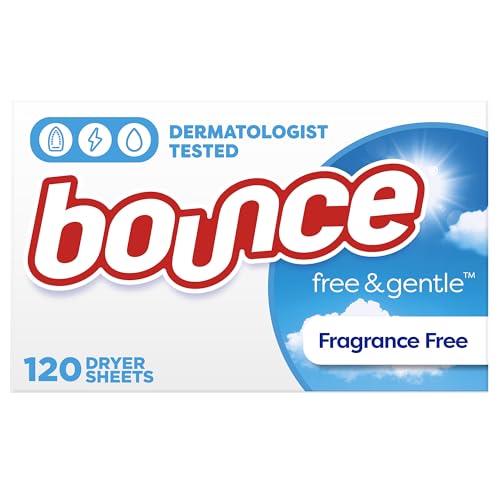 Bounce Unscented Fabric Softener Dryer Sheets, 120 Count
