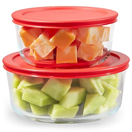 Pyrex 2-Pack Glass Containers Set with BPA-Free Lids