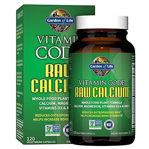 Garden of Life Raw Calcium with Magnesium & Vitamins, 120 Capsules