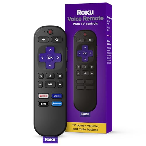 Roku Voice Remote with App Shortcuts & Easy Setup