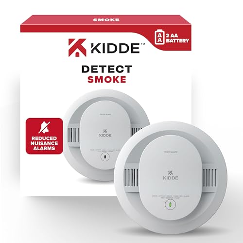 Kidde Smoke Detector, Battery Powered, LED Warning Light