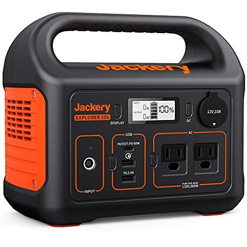 Jackery Explorer 300 Portable Power Station, 293Wh Backup Battery