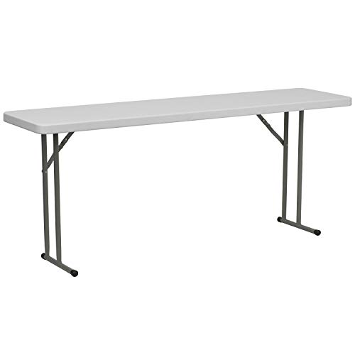 Flash Furniture 6-Foot White Plastic Folding Table