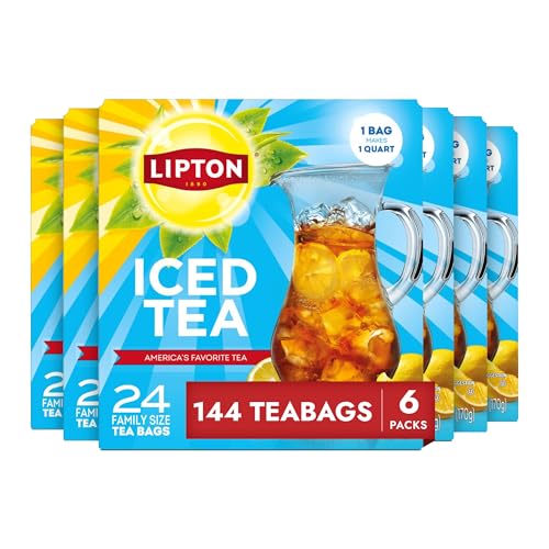 Lipton Unsweetened Iced Tea Bags, 144 Count, Family Size