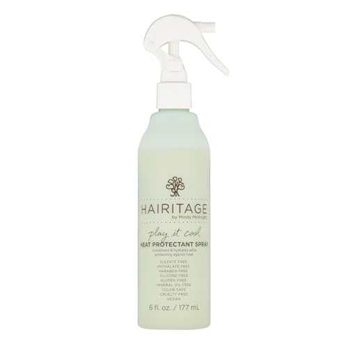 Hairitage Heat Protectant Spray – 450°F Protection, Hydrates & Strengthens, 6 fl oz