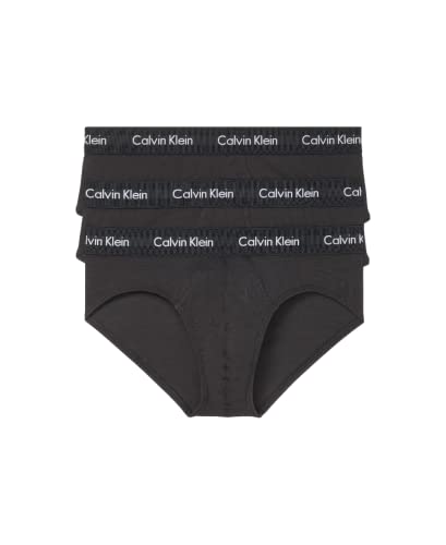 Calvin Klein Men’s Stretch Briefs 3-Pack, Black, L