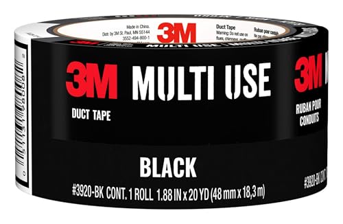 3M Black Duct Tape, 1.88″ x 20 yd, 1 Roll