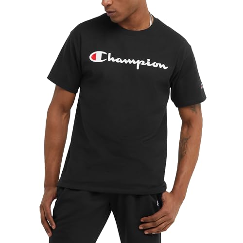 Champion Men’s Classic Graphic T-shirt, Black, Small