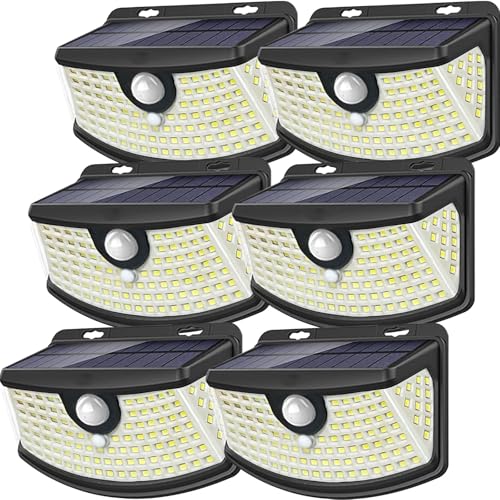Aootek Solar Motion Sensor Lights, 120 LEDs, IP65 Waterproof (6-Pack)