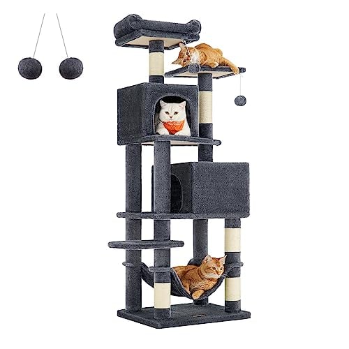 Feandrea 61″ Multi-Level Cat Tree with Scratching Posts