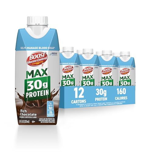BOOST Glucose Control Protein Drink, Chocolate, 11 Fl Oz, 12 Pack