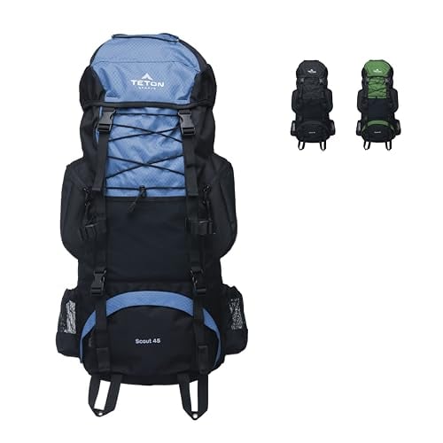 TETON 65L Scout Internal Frame Backpack with Rain Cover