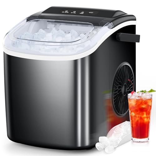 COWSAR Portable Ice Maker, 26.5lbs/Day, Self-Cleaning, Ideal for Home