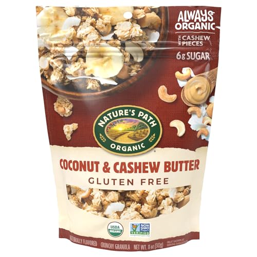 Organic Coconut & Cashew Granola, Gluten Free, 8 Pack