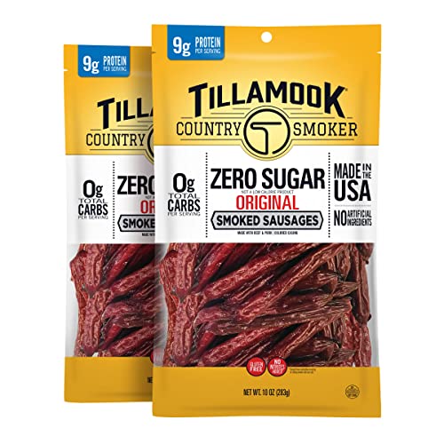 Tillamook Zero Sugar Keto Smoked Sausages, 10oz (2 Pack)
