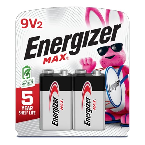 Energizer MAX 9V Alkaline Batteries, 2-Pack
