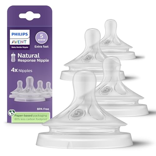 Philips Avent Natural Response Nipples, Extra Fast Flow, 4-Pack