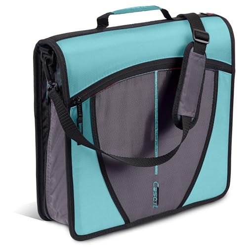 Case-it Mighty Zip 3″ Binder, 600-Sheet, 5-Subject, Spearmint