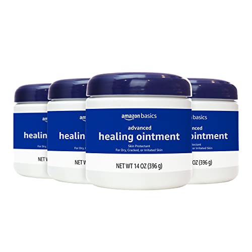 Amazon Basics Healing Ointment for Dry Skin, 14 Oz, 4-Pack