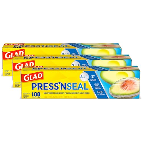 Glad Press’N Seal Food Wrap, 100 Sq Ft, 3 Pack