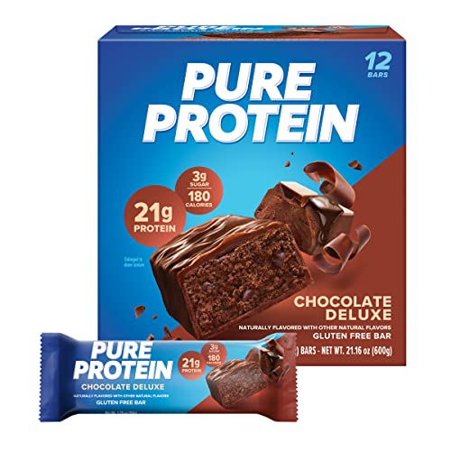 Pure Protein Bars, Low Sugar, Gluten Free, Chocolate, 12-Pack
