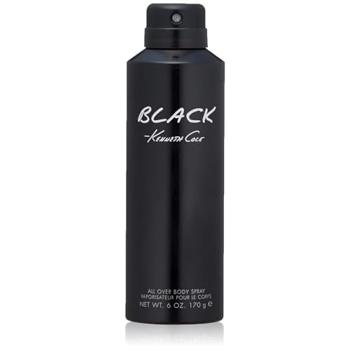 Kenneth Cole Black Men’s Body Spray, Woody Fragrance, 6.0 Oz