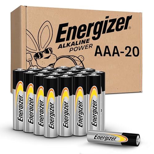 Energizer AAA Alkaline Batteries, 20-Pack, Long-Lasting