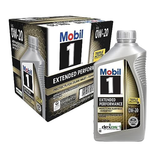 Mobil 1 Extended Performance Synthetic Oil 0W-20, 1 Quart, 6-pack