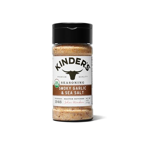 Kinder’s Organic Smoky Garlic & Sea Salt Seasoning, USDA Organic, 4 oz