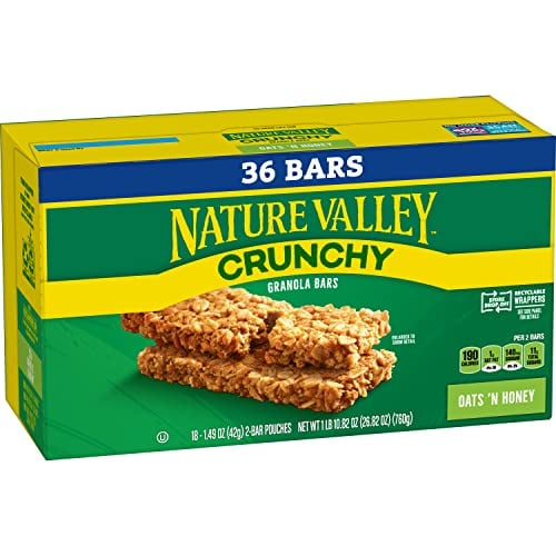 Nature Valley Oats ‘n Honey Granola Bars, 36-Pack