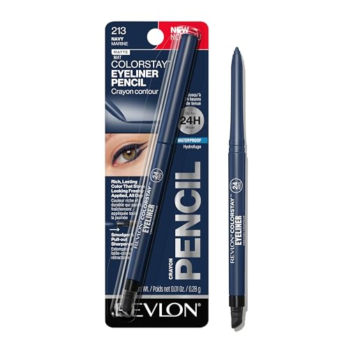 REVLON Waterproof Eyeliner with Sharpener, Navy 0.01 oz