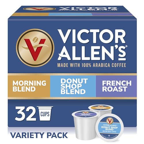 Victor Allen’s Coffee Pods Variety Pack, 32 Count (Keurig Compatible)