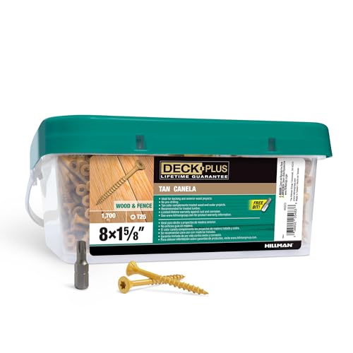 Tan Epoxy Coated Exterior Wood Screws, 1-5/8″, 1700 Pieces