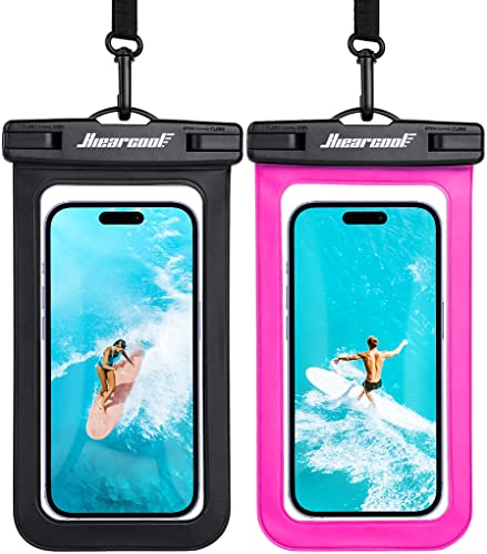 Hiearcool Waterproof Phone Pouch, 2-Pack for iPhone 16-13 Pro Max