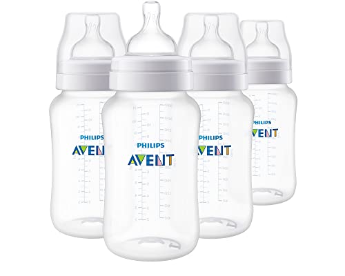Philips Avent Anti-Colic Baby Bottles, 11oz, 4-Pack