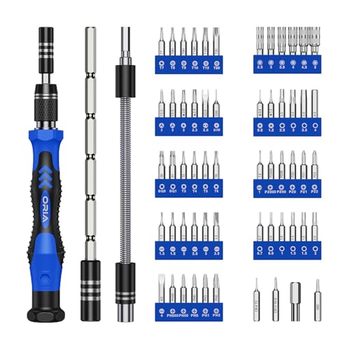 ORIA 61-in-1 Precision Screwdriver Set with 57 Bits – Blue