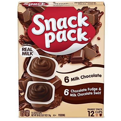 Snack Pack Chocolate & Fudge Swirl Pudding Cups, 12 ct.