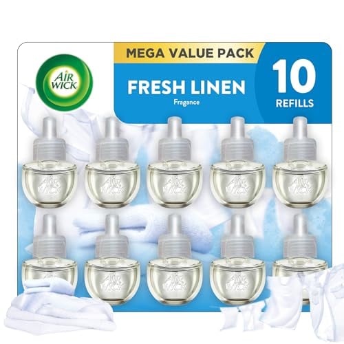 Air Wick Fresh Linen Scented Oil Refill, 10ct Eco Pack