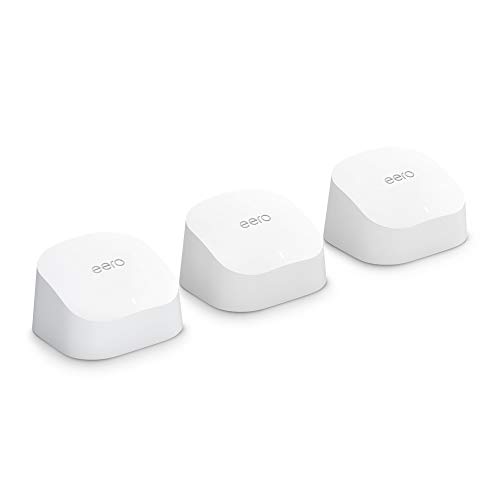 Amazon eero 6 Mesh Wi-Fi System, 3-Pack, 4500 sq. ft. Coverage