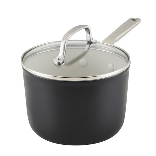 KitchenAid 3 Quart Nonstick Sauce Pan with Lid – Black