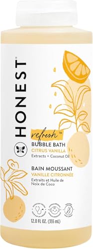 The Honest Company Citrus Vanilla Foaming Baby Bubble Bath, 12 fl oz