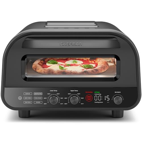 CHEFMAN 12″ Indoor Pizza Oven, 800°F, with Stone & Peel